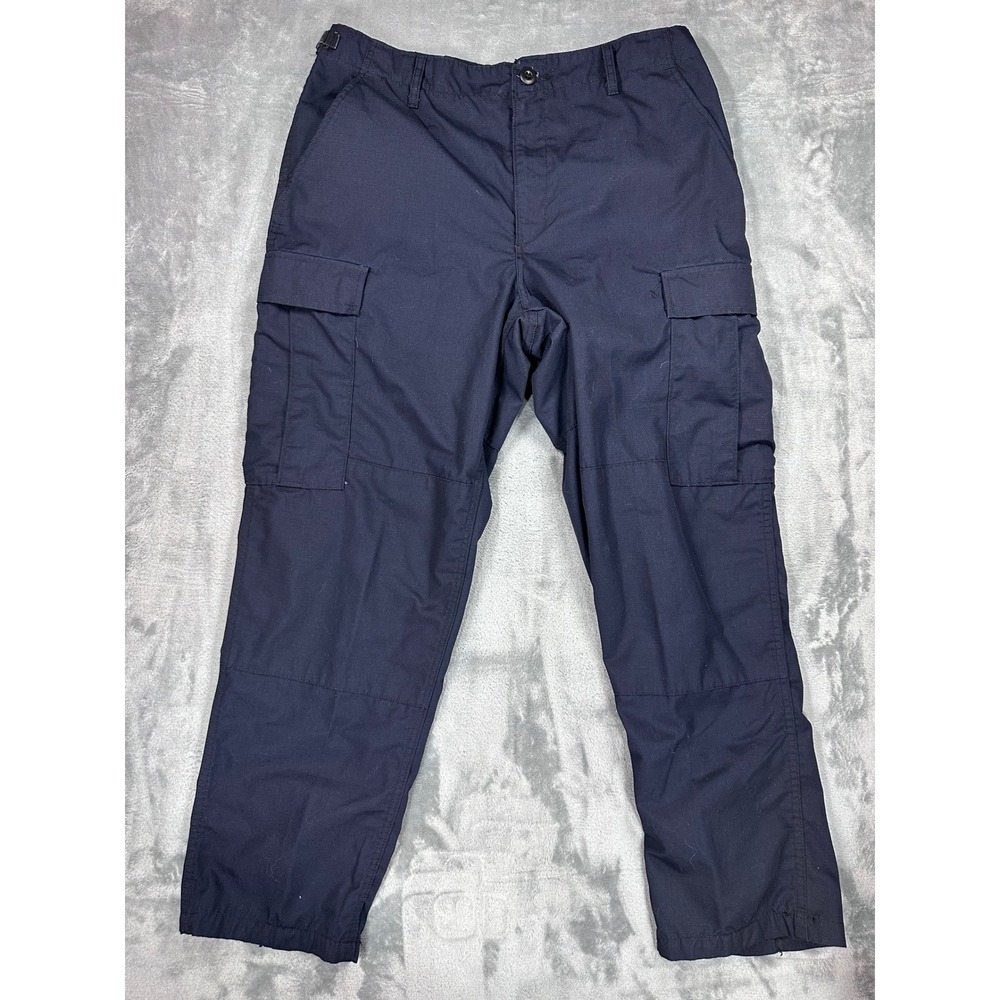 Propper Mens Tactical Cargo Pants Navy Blue Ripstop Size‎ Medium Short M/S